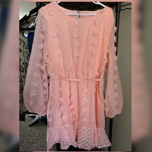 Long sleeve pink dress!